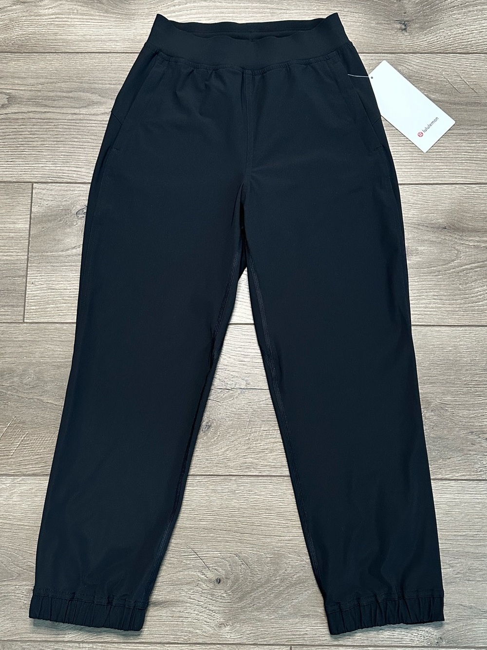 Lululemon Adapted State High Rise Cropped Ankle Zip Joggers Black Size 0
